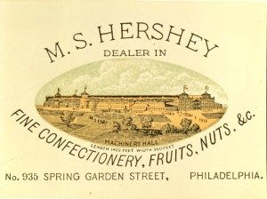 Trade card; Milton Hershey's first business, Philadelphia, PA. ca.1876